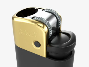 Cricket Flint Pocket Lighter 02 Matt 3D Model