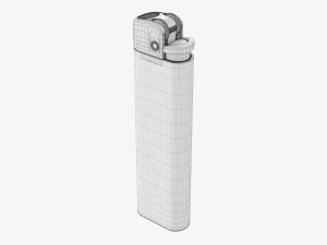 Cricket Flint Pocket Lighter 02 Matt 3D Model