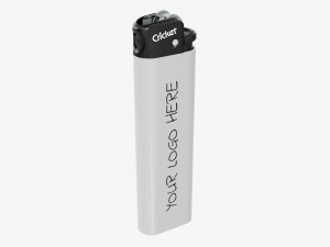 Cricket Flint Pocket Lighter 02 White Mockup Model 3D