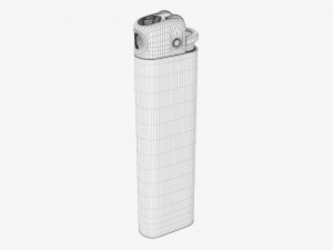 Cricket Flint Pocket Lighter 02 White Mockup Model 3D