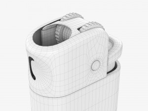 Cricket Flint Pocket Lighter 02 White Mockup Model 3D