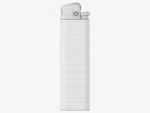 Cricket Flint Pocket Lighter 02 White Mockup Model 3D
