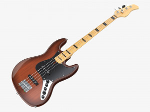 Electric 4-String Bass Guitar 01 3D Model