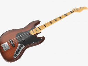 Electric 4-String Bass Guitar 01 Modello 3D