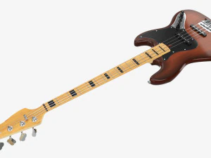 Electric 4-String Bass Guitar 01 3D Model