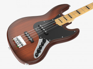Electric 4-String Bass Guitar 01 Modello 3D