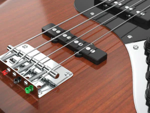Electric 4-String Bass Guitar 01 3D Model