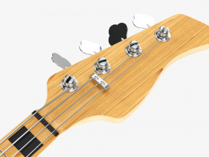 Electric 4-String Bass Guitar 01 Modello 3D
