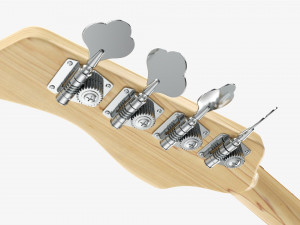 Electric 4-String Bass Guitar 01 Modello 3D