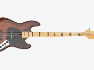 Electric 4-String Bass Guitar 01 Modello 3D