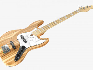 Electric 4-String Bass Guitar 01 V2 3D Model