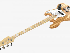 Electric 4-String Bass Guitar 01 V2 3D Model