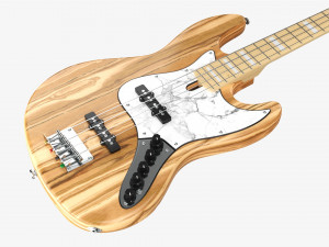 Electric 4-String Bass Guitar 01 V2 3D Model