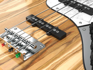 Electric 4-String Bass Guitar 01 V2 3D Model