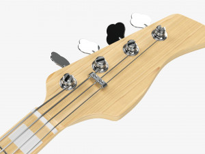 Electric 4-String Bass Guitar 01 V2 3D Model