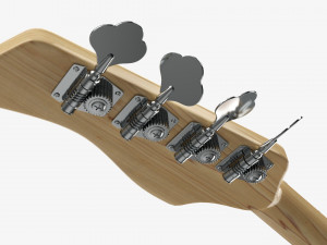 Electric 4-String Bass Guitar 01 V2 3D Model