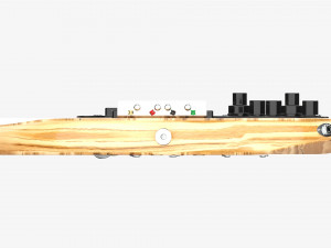 Electric 4-String Bass Guitar 01 V2 3D Model