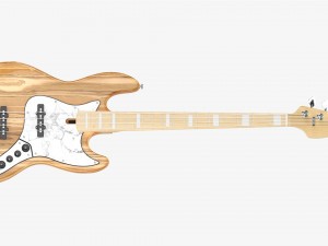 Electric 4-String Bass Guitar 01 V2 3D Model
