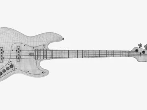 Electric 4-String Bass Guitar 01 V2 3D Model