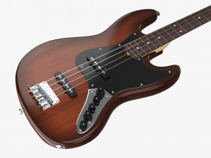 Electric 4-String Bass Guitar 02 Modelo 3D