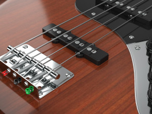 Electric 4-String Bass Guitar 02 Modelo 3D