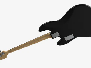 Electric 4-String Bass Guitar 02 Black 3D Model