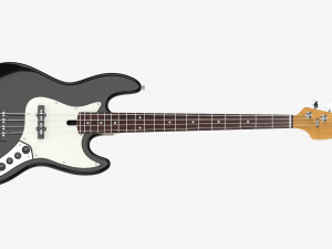 Electric 4-String Bass Guitar 02 Black Modèle 3D