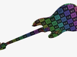 Electric 4-String Bass Guitar 02 Black 3D Model