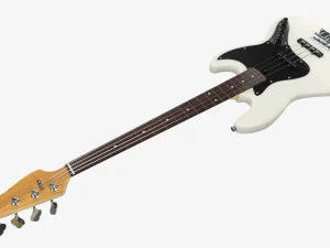 Electric 4-String Bass Guitar 02 White 3D Model