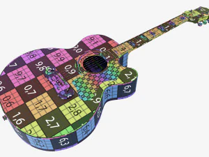 Epiphone J-200 EC Studio Acoustic Guitar With Pickup 3D Model