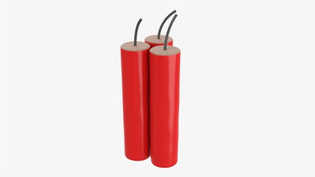 Fireworks Firecracker 03 3D Model .c4d .max .obj .3ds .fbx .stl .blend 