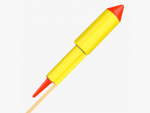 Fireworks Rocket 01 3D Model