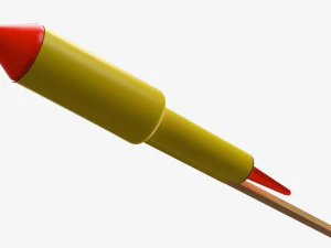 Razzo pirotecnico 01 Modello 3D