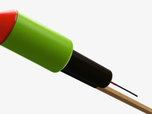 Foguete de fogos de artif&iacute;cio 03 Modelo 3D