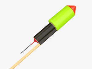 Foguete de fogos de artif&iacute;cio 03 Modelo 3D