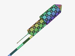 Foguete de fogos de artif&iacute;cio 03 Modelo 3D