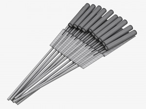 Fireworks Rocket 04 10-Pack 3D Model