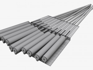 Fireworks Rocket 04 10-Pack 3D Model