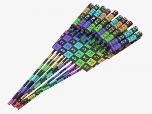 Fireworks Rocket 04 10-Pack 3D Model