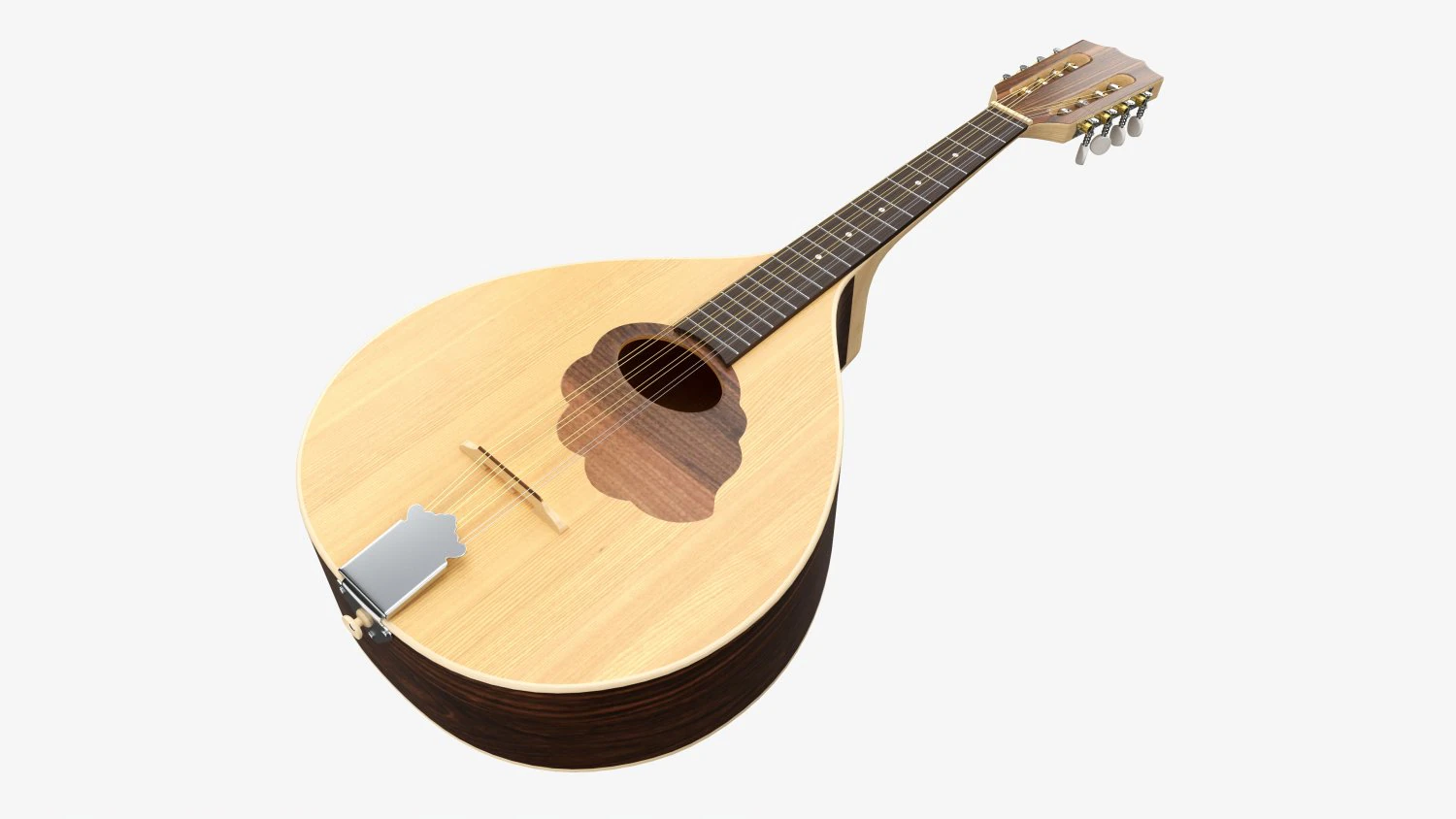 Flat Mandola 3D Model .c4d .max .obj .3ds .fbx .stl .blend