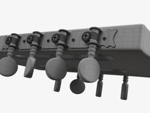 Flat Mandola 3D Model