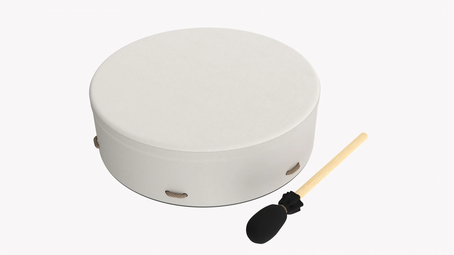 Hand Drum 3D Model .c4d .max .obj .3ds .fbx .stl .blend