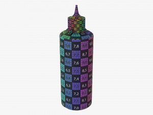 Hydrogen Peroxide Plastic Bottle 3D 模型