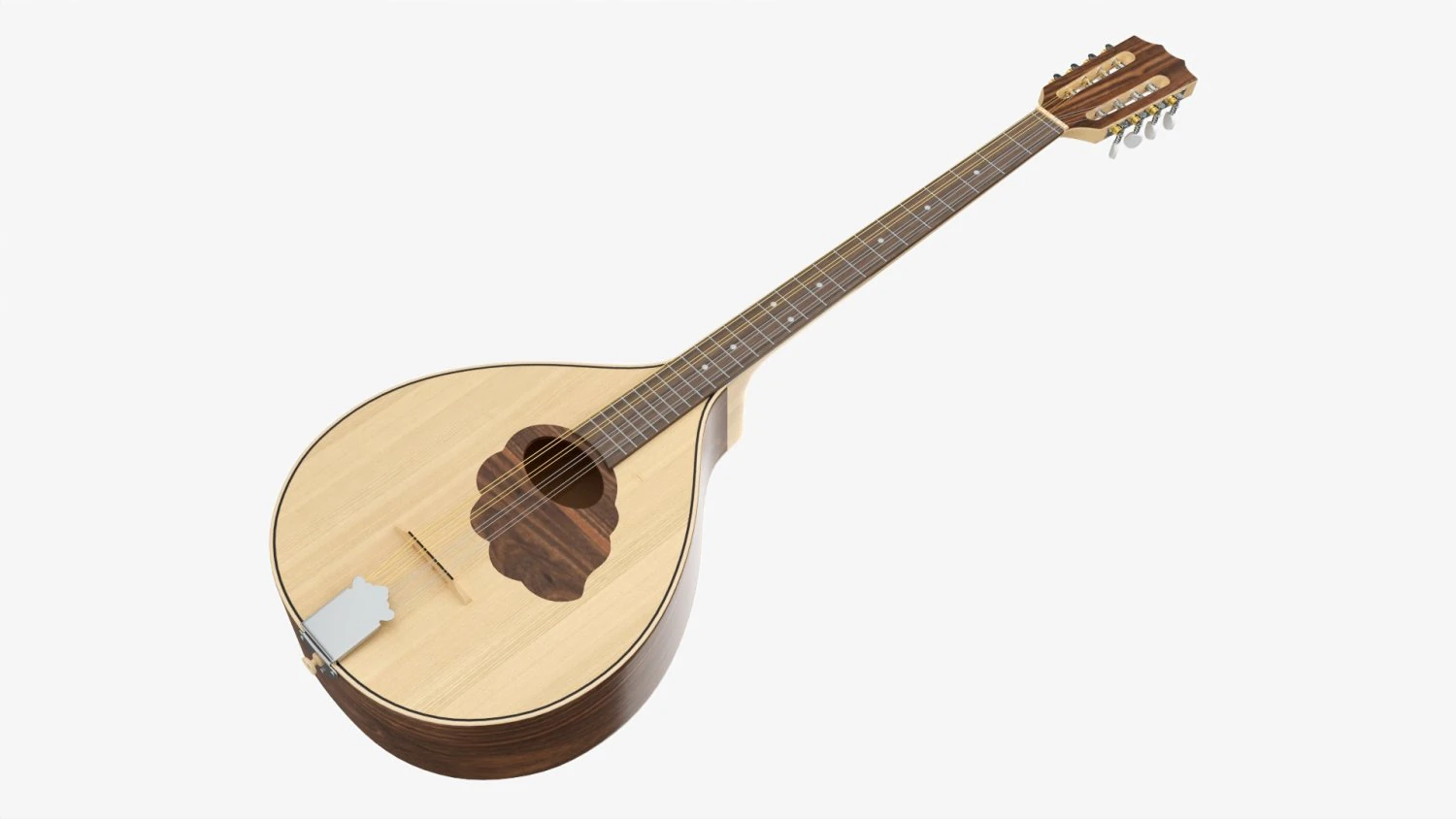 Irish Bouzouki String Instrument 3D Model .c4d .max .obj .3ds .fbx .stl .blend 