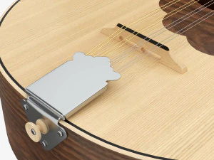 Irish Bouzouki String Instrument 3D Model