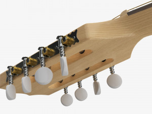 Irish Bouzouki String Instrument 3D Model