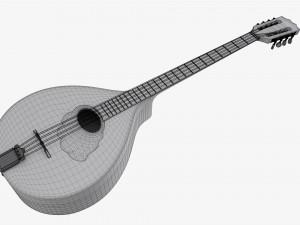 Irish Bouzouki String Instrument 3D Model