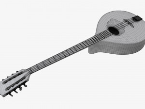 Irish Bouzouki String Instrument 3D Model