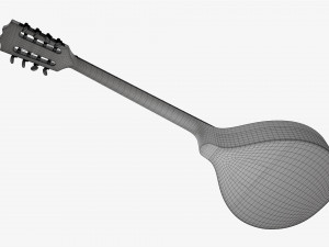 Irish Bouzouki String Instrument 3D Model