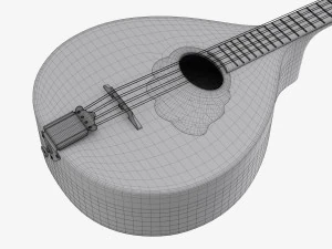 Irish Bouzouki String Instrument 3D Model
